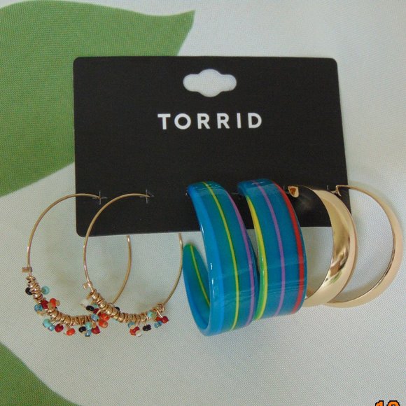 3PK Hoop Multi Resin Beads MTL